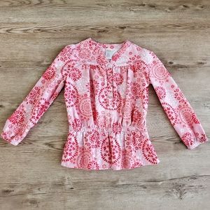 Gymboree Corduroy Floral Long-sleeve Top Girl Size 6